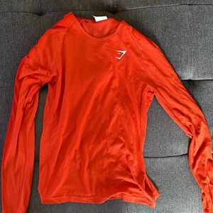 Gymshark Bright Orange Long Sleeve Top not dry fit